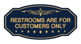 Victorian Restrooms Are For Customers Only Sign
