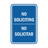 Portrait Round No Soliciting No Solicitar Sign