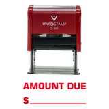 AMOUNT DUE Self Inking Rubber Stamp