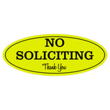 Oval No Soliciting Sign