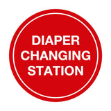 Signs ByLITA Circle Diaper Changing Station Sign