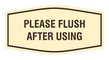 Fancy Please Flush After Using Wall or Door Sign