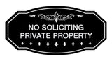 Signs ByLITA Victorian No Soliciting Private Property Sign