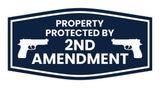 Fancy Property Protected By 2nd Amendment Wall or Door Sign