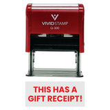 Red THIS HAS A GIFT RECEIPT! Self-Inking Office Rubber Stamp
