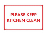 Classic Framed Please Keep Kitchen Clean Wall or Door Sign