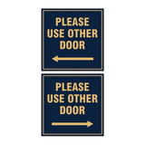 Signs ByLITA Square please use other door sign set with Adhesive Tape, Mounts On Any Surface, Weather Resistant, Indoor/Outdoor Use