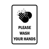 Portrait Round Please Wash Your Hands Sign