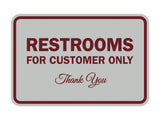 Signs ByLITA Classic Framed Restroom for customers Sign