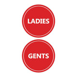 Signs ByLITA Circle Ladies and Gents Sign Set