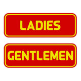Basic LADIES GENTLEMEN Restroom Sign (2-Pack)