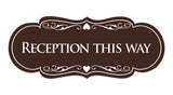 Signs ByLITA Designer Reception This Way Sign
