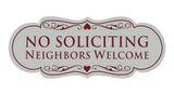 Signs ByLITA Designer No Soliciting Neighbors Welcome Sign