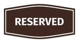 Signs ByLITA Fancy Reserved Sign with Adhesive Tape, Mounts On Any Surface, Weather Resistant, Indoor/Outdoor Use