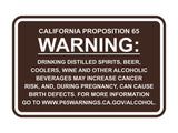 Signs ByLITA Classic Framed California Proposition 65 Sign Alcoholic Beverages