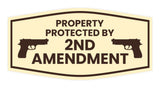 Fancy Property Protected By 2nd Amendment Wall or Door Sign