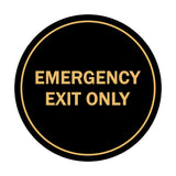 Signs ByLITA Circle Emergency Exit Only Sign