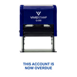 Blue THIS ACCOUNT IS NOW OVERDUE Self Inking Rubber Stamp
