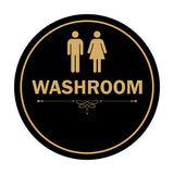 Signs ByLITA Circle Washroom Sign