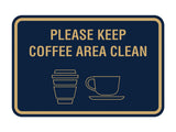 Classic Framed Please Keep Coffee Area Clean Wall or Door Sign