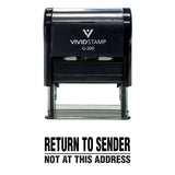 Black Return To Sender Not At This Address Self Inking Rubber Stamp