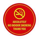 Signs ByLITA Circle Absolutely No Indoor Smoking Thank You Sign