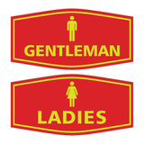 Signs ByLITA Fancy Ladies and Gentlemen Sign Set, 2-Pack