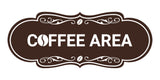 Designer Coffee Area Wall or Door Sign