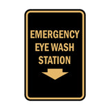 Portrait Round Emergency Eye Wash Station Sign