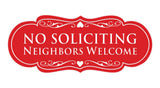 Signs ByLITA Designer No Soliciting Neighbors Welcome Sign