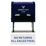 No Returns All Sales Final Self Inking Rubber Stamp