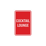 Portrait Round Cocktail Lounge Sign with Adhesive Tape, Mounts On Any Surface, Weather Resistant