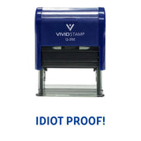 Blue Idiot Proof Novelty Stamp
