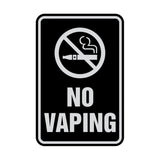 Portrait Round No Vaping Sign