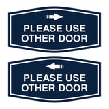 Signs ByLITA Fancy Please Use Other Door Sign Set
