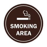 Signs ByLITA Circle Smoking Area Sign