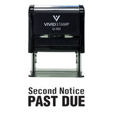 Black Second Notice Past Due Self Inking Rubber Stamp