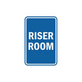 Portrait Round Riser Room Sign with Adhesive Tape, Mounts On Any Surface, Weather Resistant