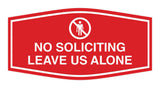 Fancy No Soliciting Leave Us Alone Wall or Door Sign