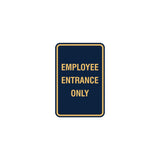 Signs ByLITA Portrait Round Employee Entrance Only Sign with Adhesive Tape, Mounts On Any Surface, Weather Resistant, Indoor/Outdoor Use