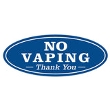 Oval NO VAPING Thank You Sign