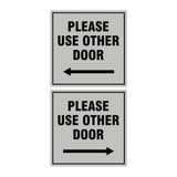 Signs ByLITA Square please use other door sign set with Adhesive Tape, Mounts On Any Surface, Weather Resistant, Indoor/Outdoor Use