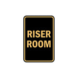 Portrait Round Riser Room Sign with Adhesive Tape, Mounts On Any Surface, Weather Resistant