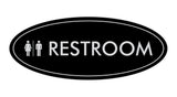 Signs ByLITA Oval Unisex Restroom Sign