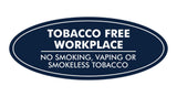 Signs ByLITA Oval Tobacco Free Workplace No Smoking Sign