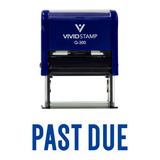 Blue "PAST DUE" Self Inking Rubber Stamp