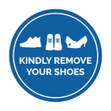 Signs ByLITA Circle Kindly Remove Your Shoes Sign