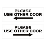 All Quality PLEASE USE OTHER DOOR Sign - (2 Pack)