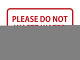 Signs ByLITA Classic Framed Please do Not Waste Water Sign