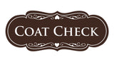 Signs ByLITA Designer Coat Check Sign